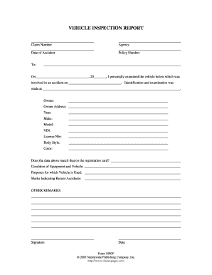 Vehicle Inspection Report