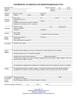 Informe de Accidente con Responsabilidad Civil