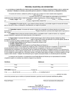 PRUEBA MAESTRA DE SINIESTRO