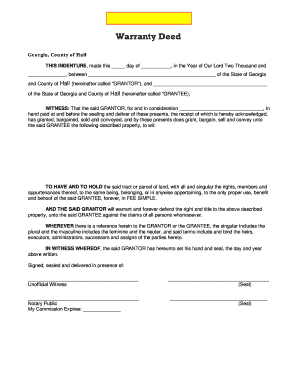 Georgia Warranty Deed