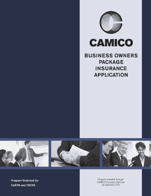 Business Owners Package Insurance Application