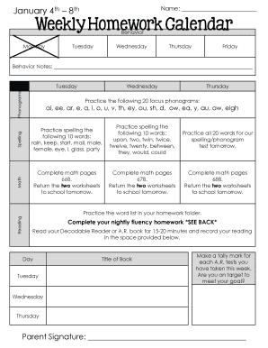 Weekly Homework Assignment