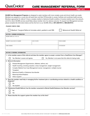Care Management Referral Form