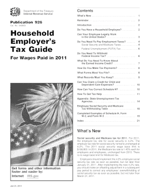 IRS Publication 926 Household Employer's Tax Guide