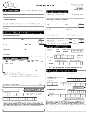 GTM Payroll Service Request Form