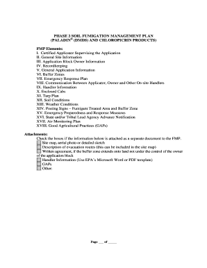 Phase 2 Soil Fumigation Management Plan