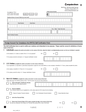 FATCA Self-Certification Form