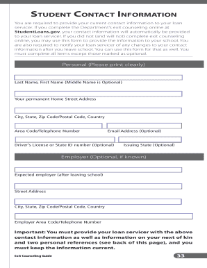 Borrower Rights and Responsibilities Form