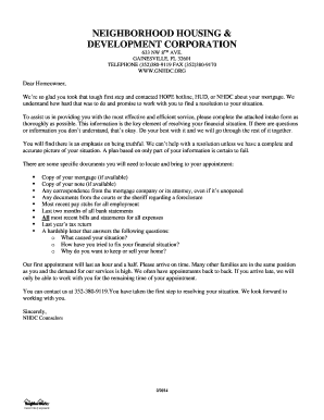 Foreclosure Intervention Intake Form