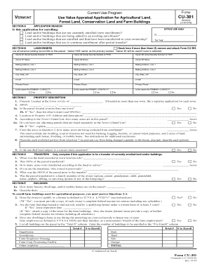 Vermont Current Use Program Application