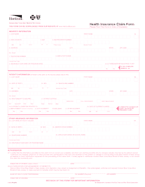 Health Insurance Claim Form