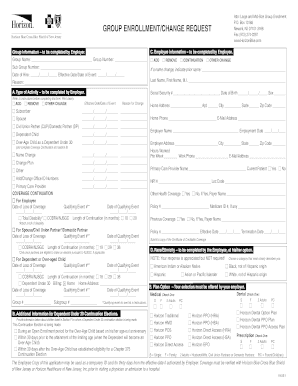 Horizon Blue Cross Blue Shield Group Enrollment Form