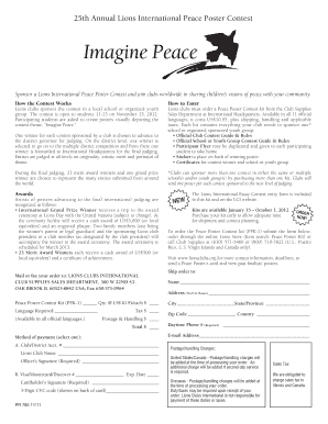 Lions International Peace Poster Contest
