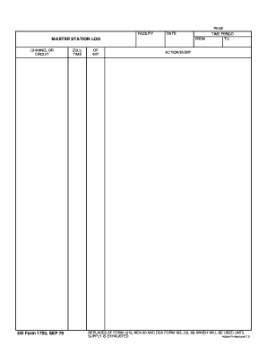 DD Form 1753 Master Station Log