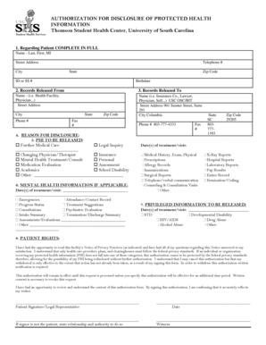 Authorization for Disclosure of Protected Health Information