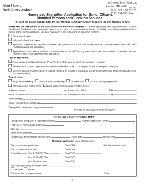 Ohio Homestead Exemption Application