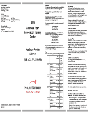 AHA CPR Course Registration Form