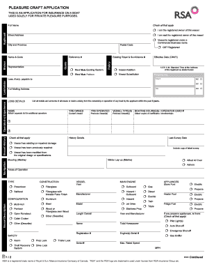 Boat Insurance Application Form