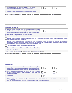 Event Cancellation Insurance Application