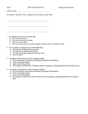 Software Testing Quiz