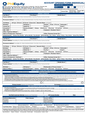 PhilEquity Account Opening Form