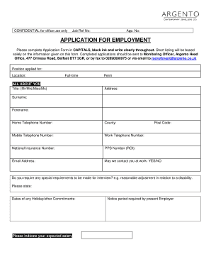 Application for Employment