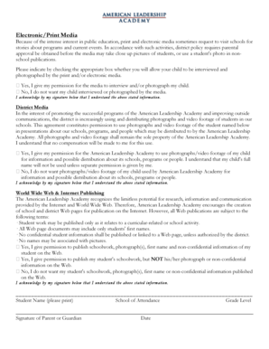 Media Consent Form