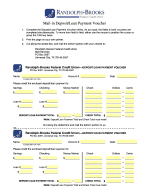 Mail-in Deposit/Loan Payment Voucher