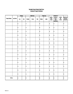 Investment Property Worksheet