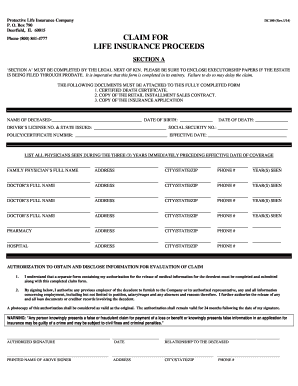 Life Insurance Claim Form