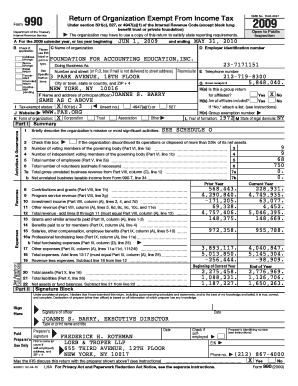 Form 990 Return of Organization Exempt From Income Tax