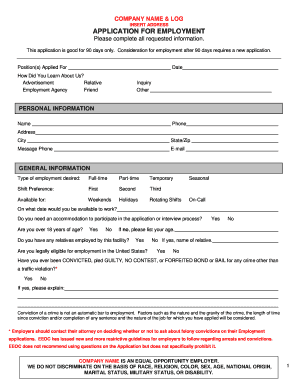 Employment Application Form