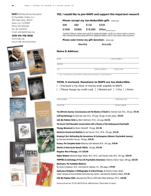 MAPS Membership Application and Donation Form