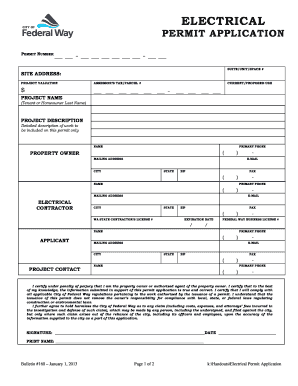 Electrical Permit Application