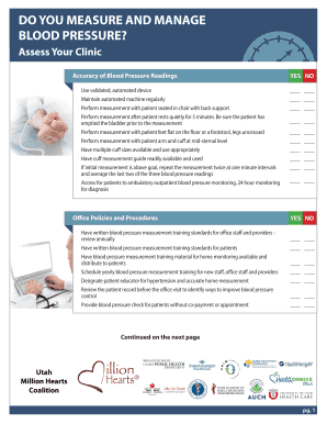 Blood Pressure Management Clinic Assessment Form