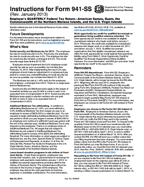 Form 941-SS Instructions