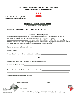 Property Access Consent Form