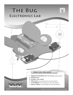 The Bug Lab Activity Worksheet