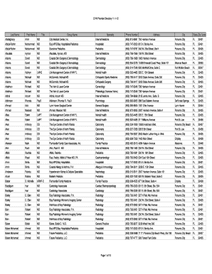 Work transition plan - CHN Provider Directory 11-1-12 Title Address City State