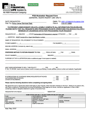 POS Illustration Request Form
