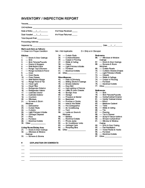 Inventory Inspection Report