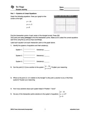 Student Activity Class - Linear Equations and Inequalities