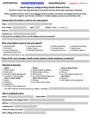 Multi-Agency Safeguarding Adults Referral Form