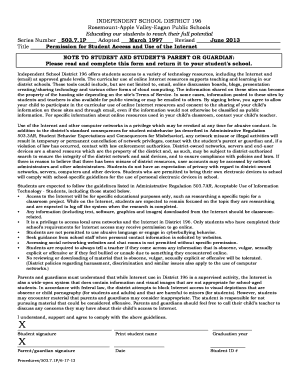 Permission for Student Internet Use