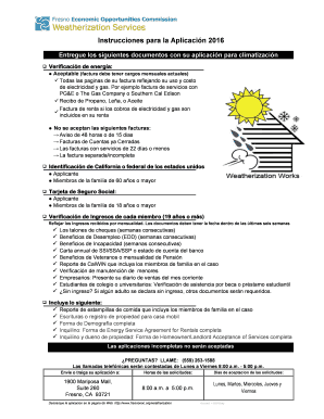 Instrucciones para la Aplicación 2016