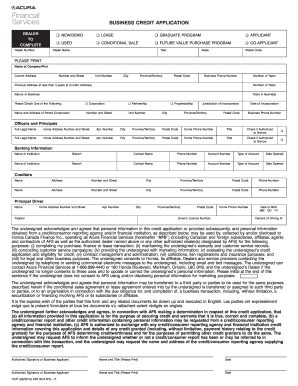 Business Credit Application