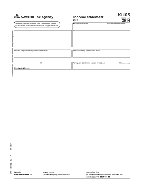 Income Statement KU65