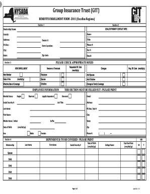 Group Insurance Trust Benefits Enrollment Form