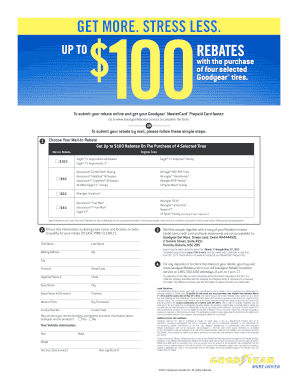 Goodyear Tire Rebate Form