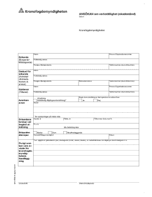 Swedish Enforcement Application for Damages